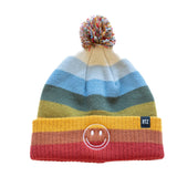 Sedona Stripe Smiley Pom Pom Hat Rey to Z