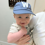 Dusty Blue Letter Baseball Hat