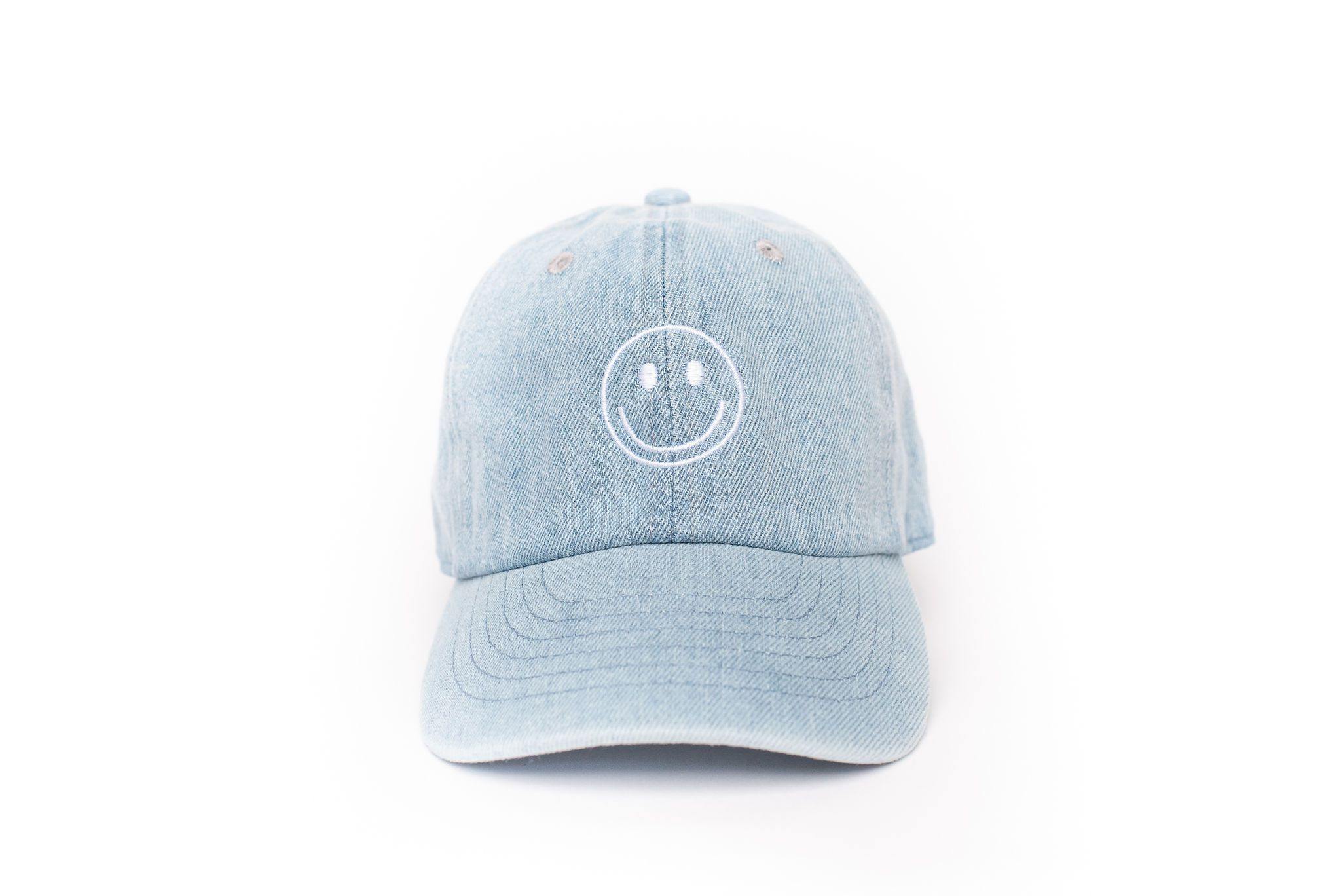 Denim Smiley Face Hat Rey to Z