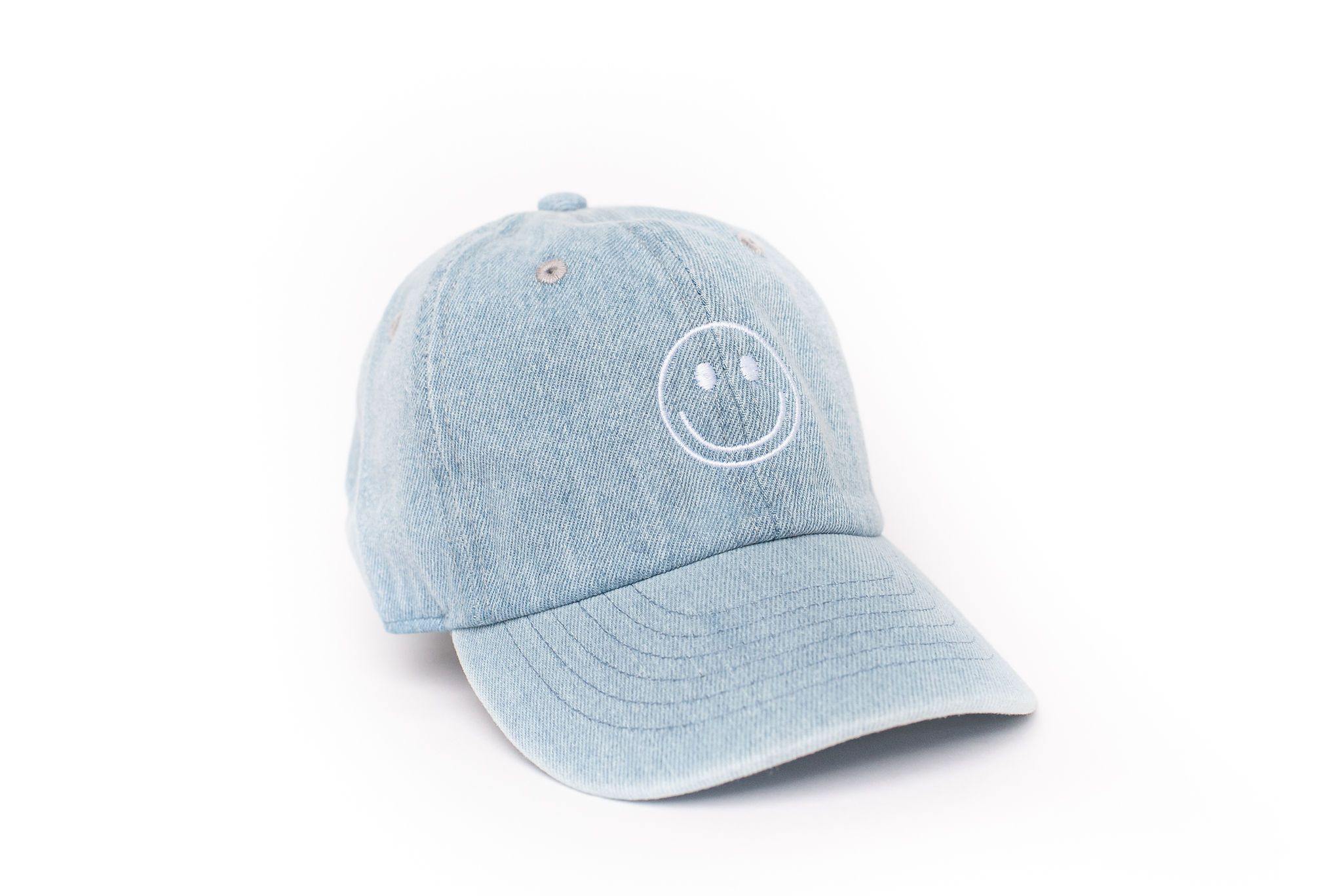 Denim Smiley Face Hat Rey to Z